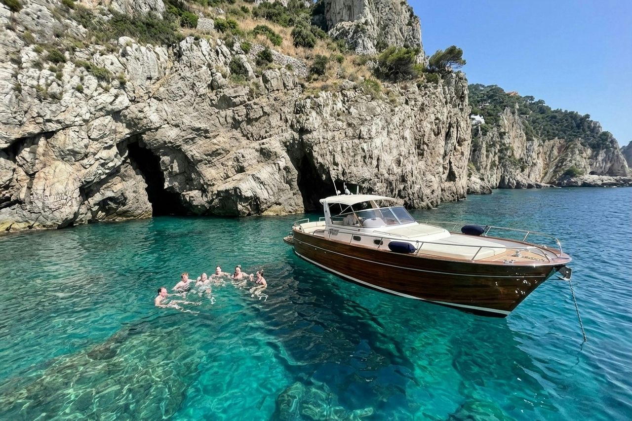Capri: Tour guidato in barca + bevande + visita alla Grotta Azzurra — 6