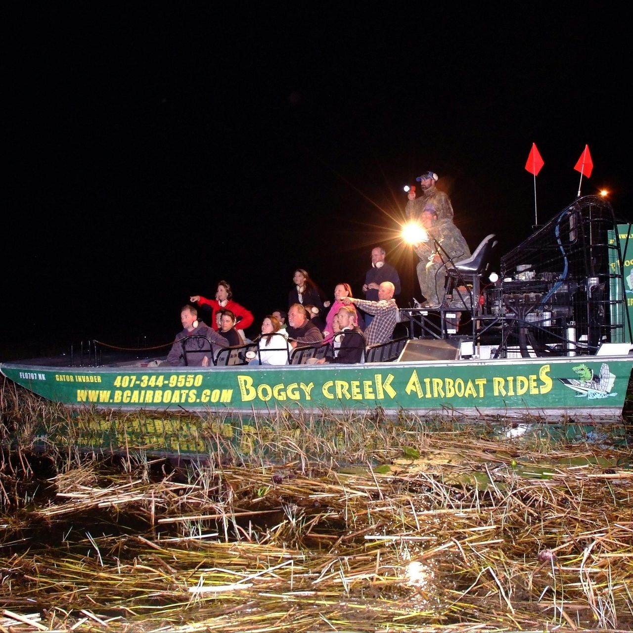 Kissimmee: tour notturno delle Everglades in motoscafo di 1 ora a Boggy Creek