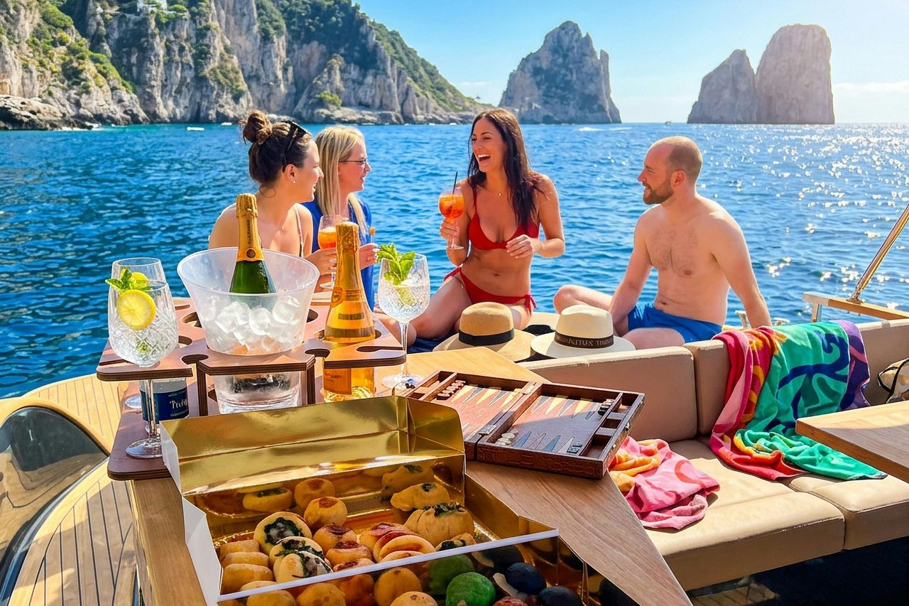 Capri: Tour guidato in barca + bevande + visita alla Grotta Azzurra — 4