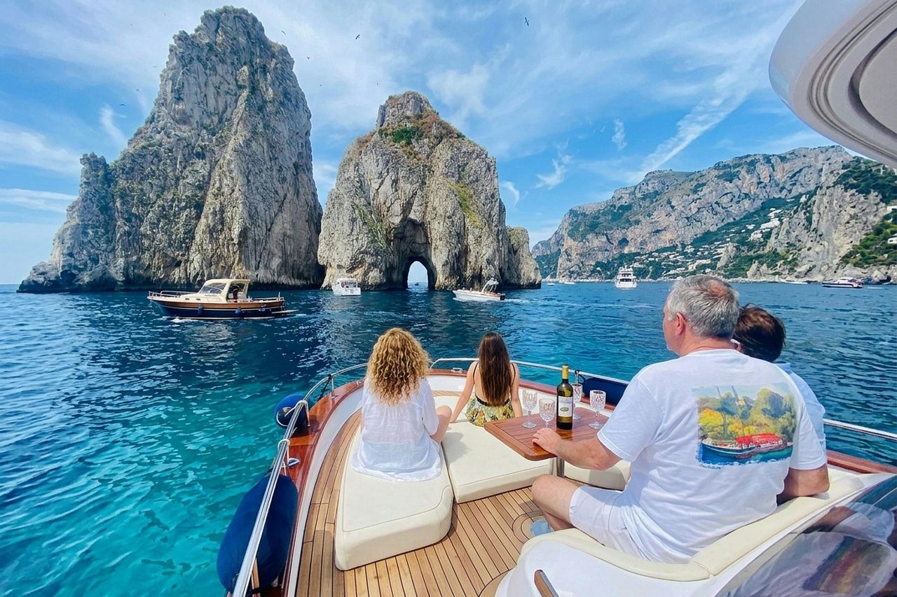 Capri: Tour in barca da Positano + Brunch + Bevande + Snorkeling