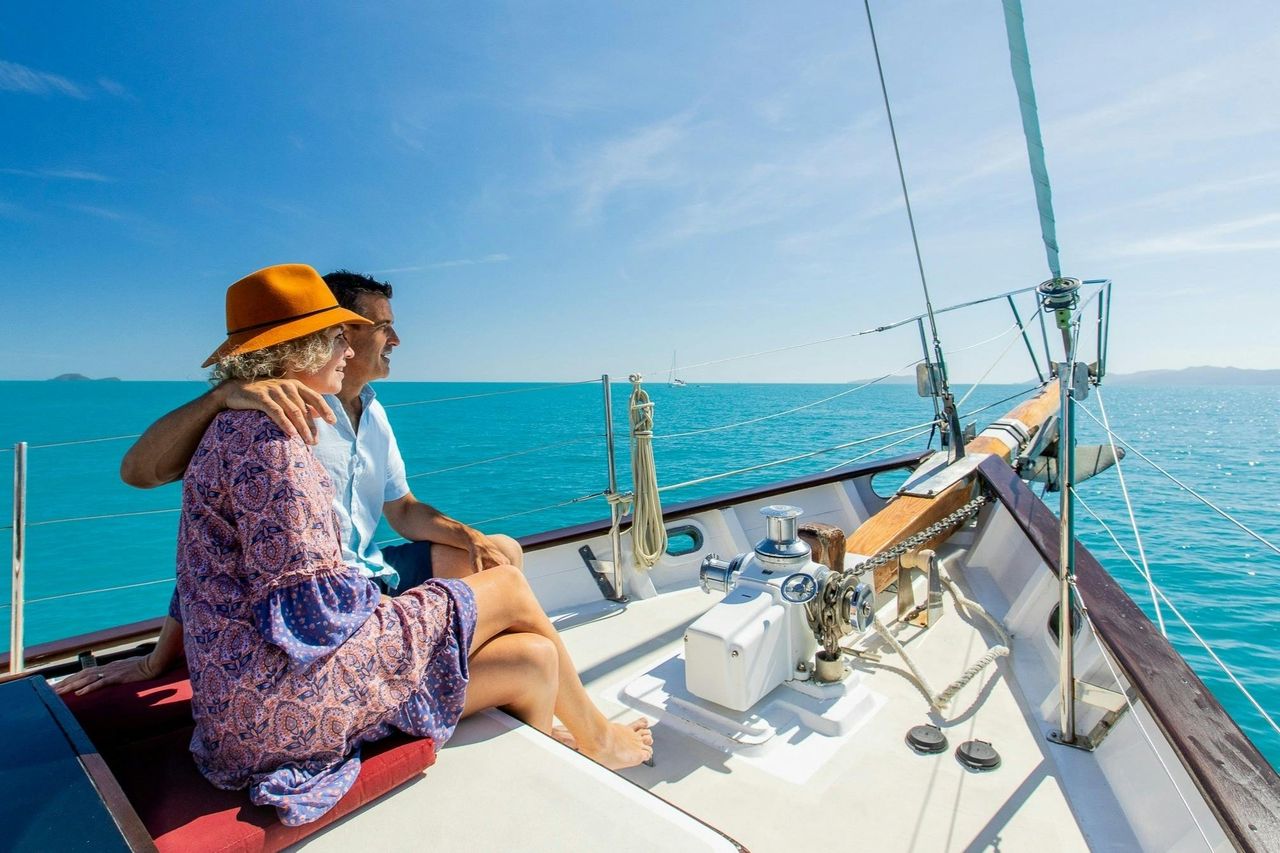 Airlie Beach: Tour in barca a vela di Lady Enid a Whitehaven Beach + Snorkeling