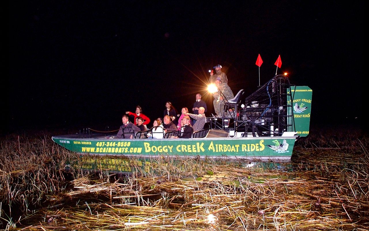 Orlando: Tour notturno in motoscafo di Boggy Creek della durata di 1 ora