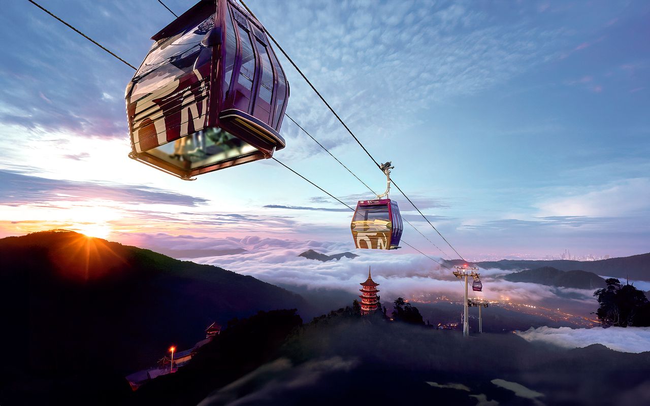 Combinazione funivia e parco a tema di Genting Highlands Premium Outlets