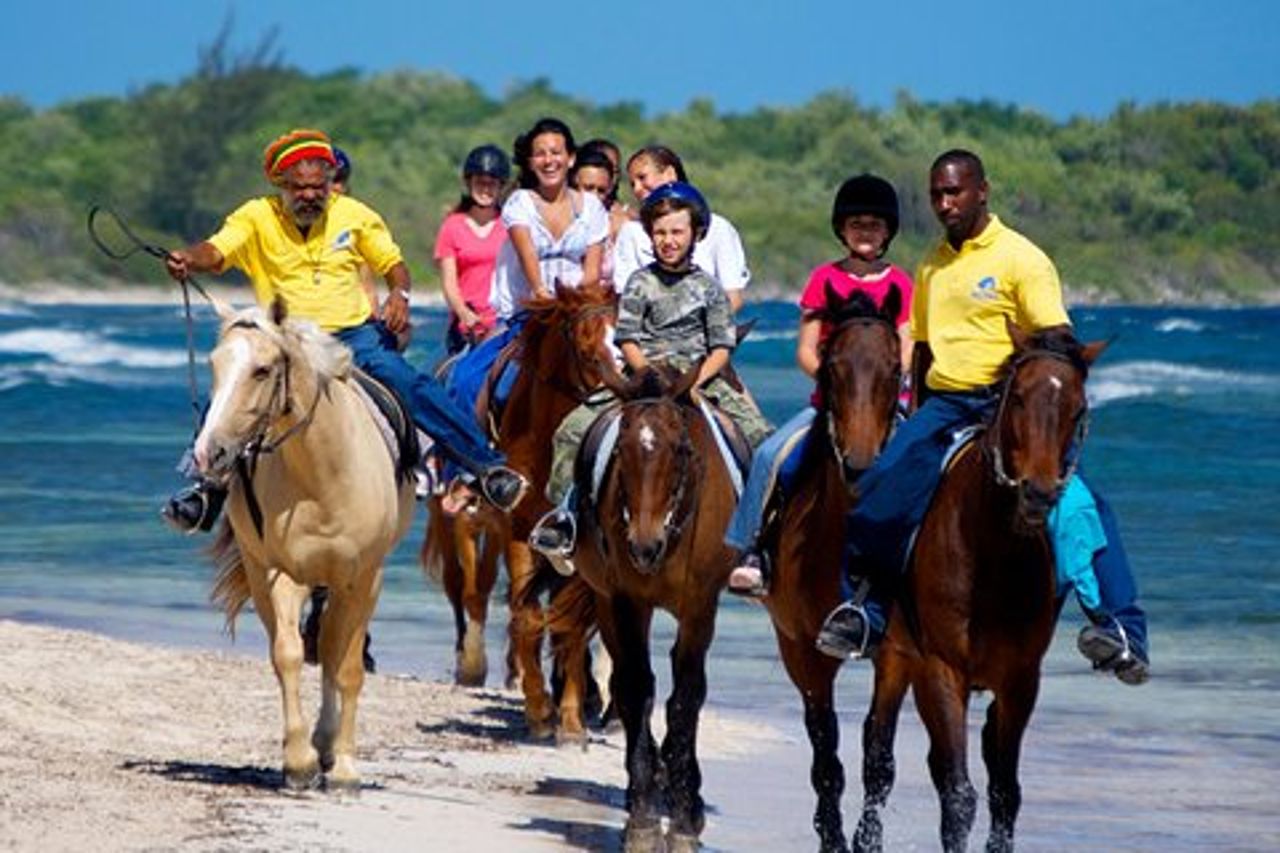 Horseback Ride n Swim e Green Grotto Adventure Tour da Falmouth