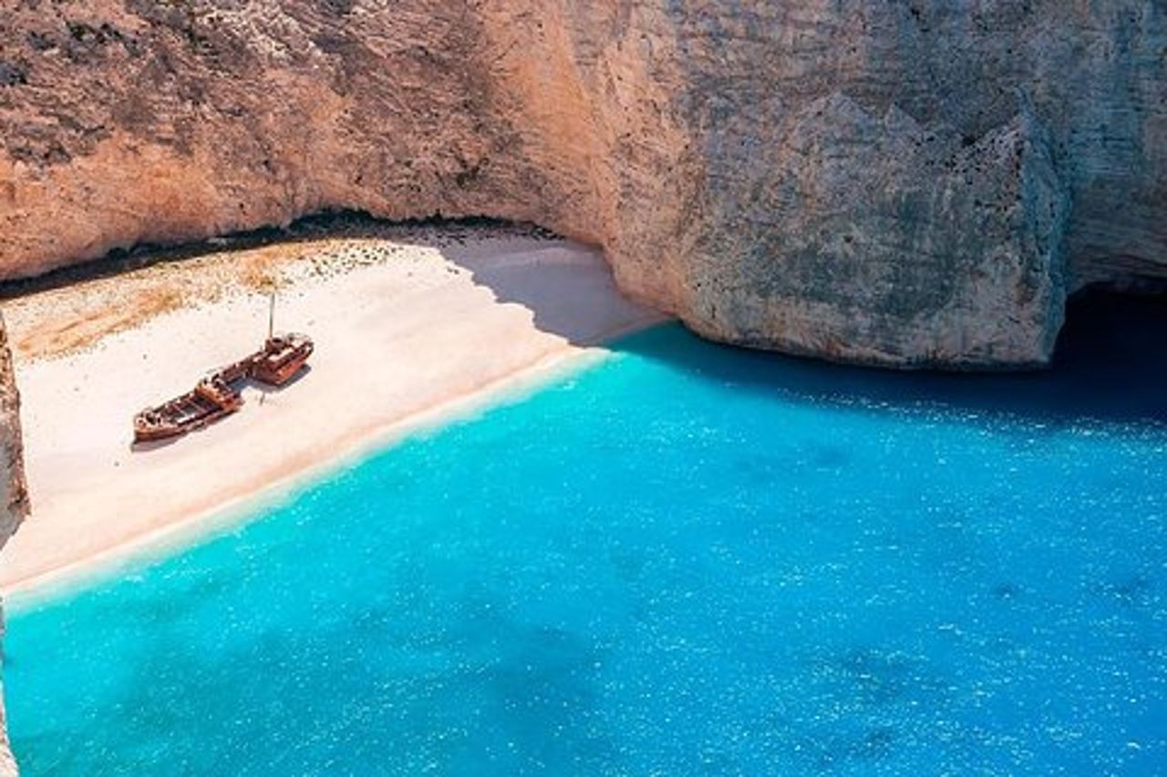 Crociera Zante a Blue Caves & Shipwreck Beach Fermata fotografica