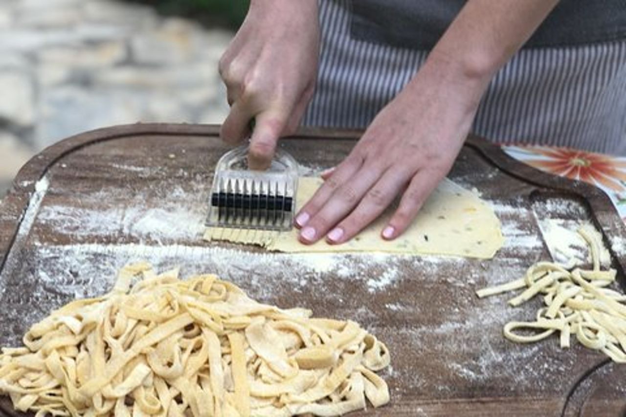 Lezione di cucina familiare