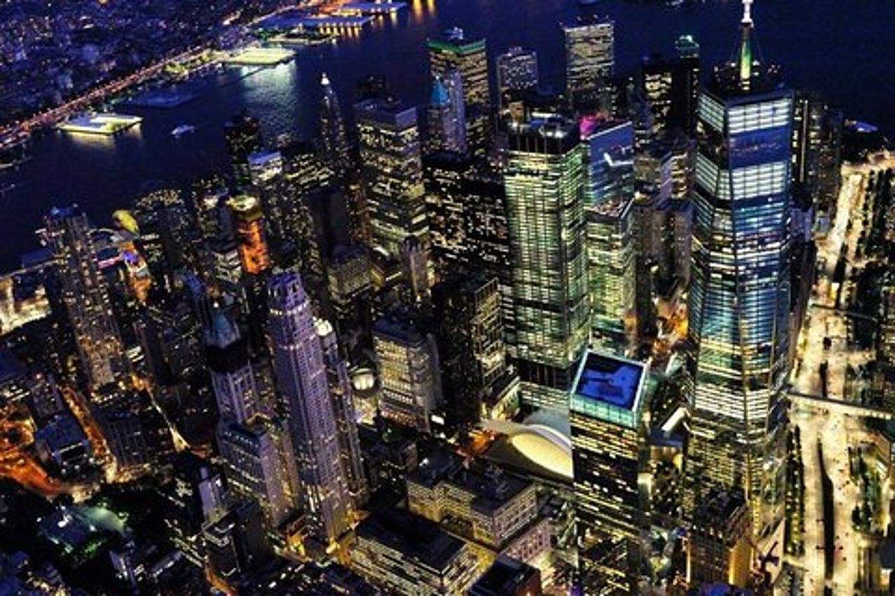 Tour in elicottero di New York City di notte dal New Jersey