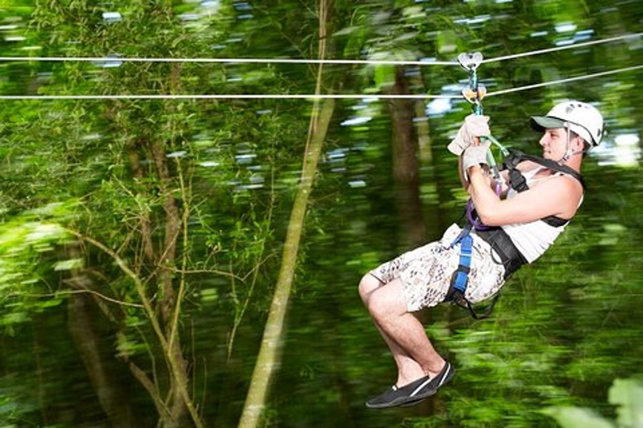 Tour guidato di Zipline Canopy e Dunn's River Falls con ingresso da Falmouth