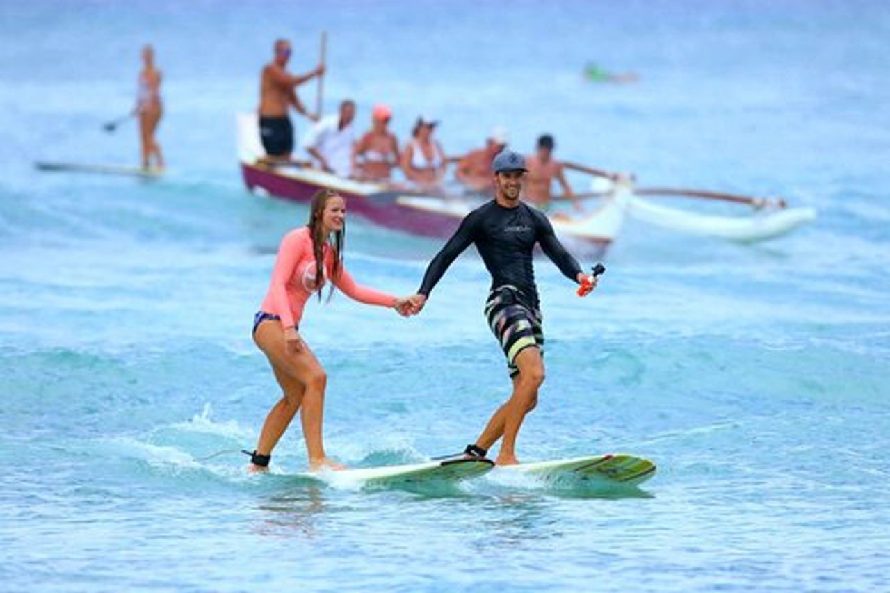 Lezione di surf di gruppo con video e foto