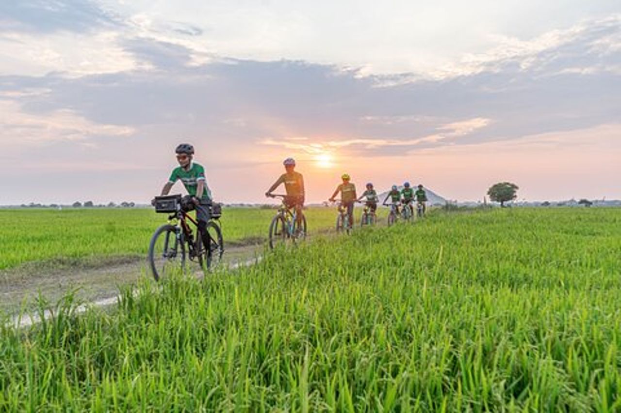 Tour in bicicletta al tramonto della campagna di Siem Reap / E-Bike o Tuk Tuk