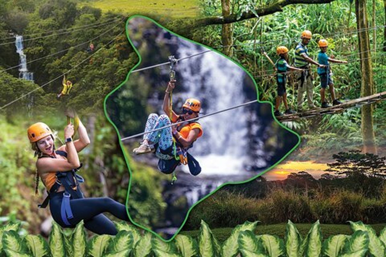 Big Island : 8 - Avventura alle cascate con zipline e ponte sospeso