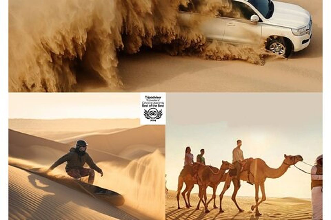 Safari nel deserto di Doha Dune bashing, Sandboarding, CamelRide, Mare interno