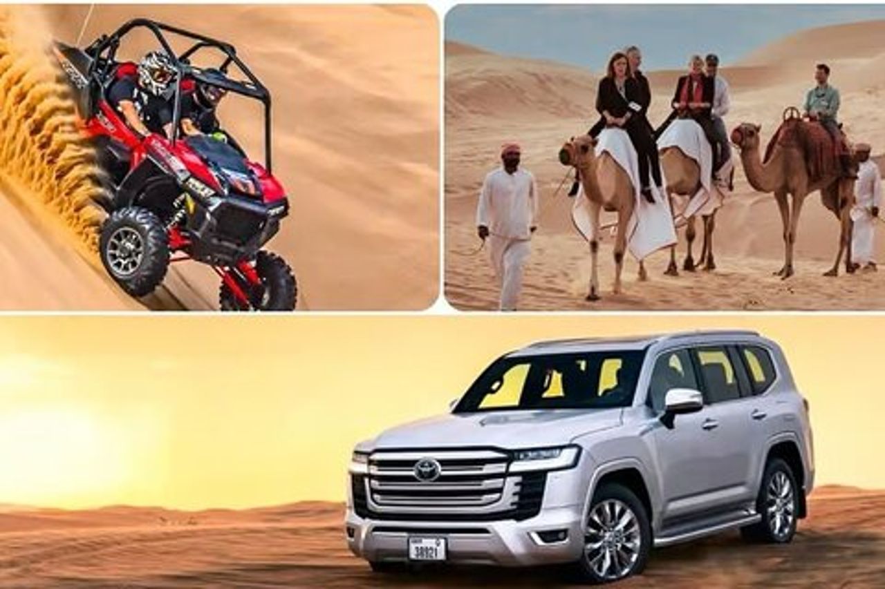 Safari nel deserto con giro in cammello in quad, SandBoarding, Mare interno