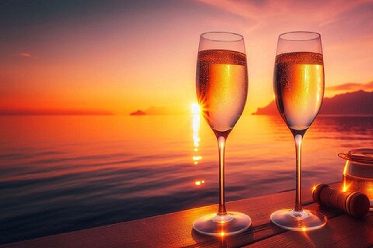 Tour in barca al Tramonto con Bagno ed Aperitivo sotto le Stelle