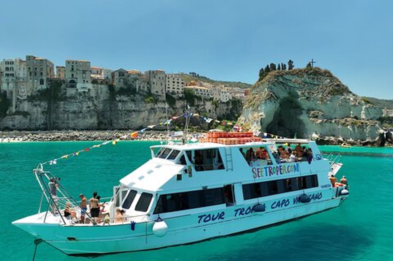 Tour barca Tropea Capo Vaticano aperitivo e snorkeling pomeriggio
