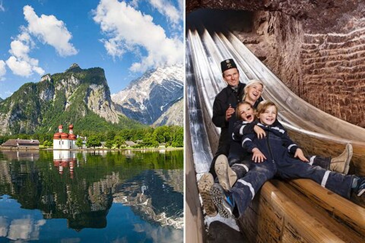 Tour privato del lago Königssee e della miniera di sale Berchtesgaden con pranzo