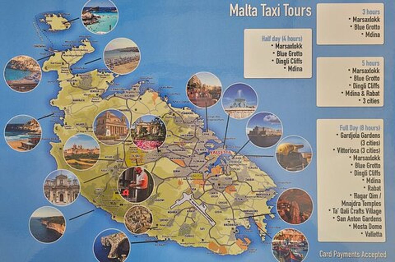 Malta : tour privati di lusso in taxi, personalizza il tuo itinerario