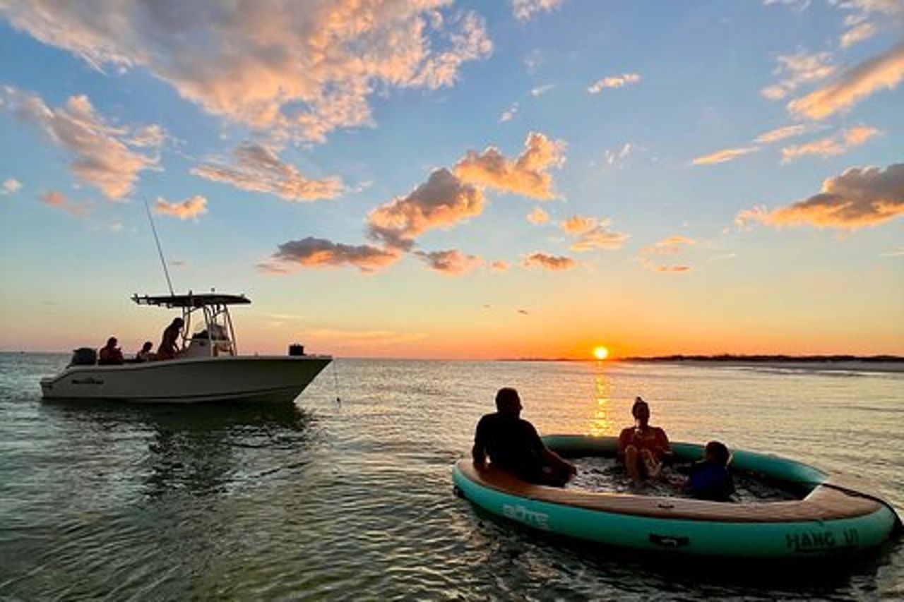 Destin Private Boat Tours Dolphin Crab Island Snorkel Tramonto