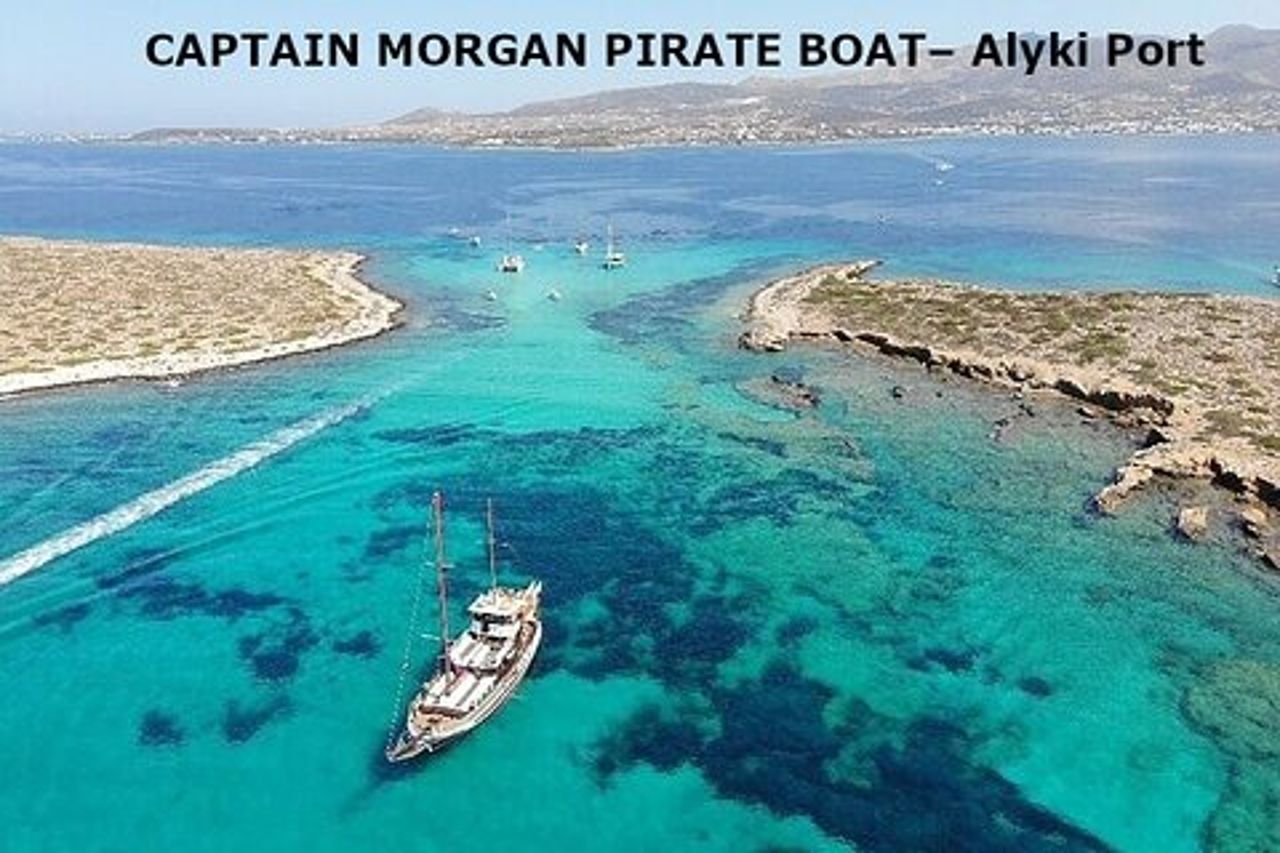 Festa di un giorno intero a bordo ,Sea Tour Blue Lagoon , Paros meridionale