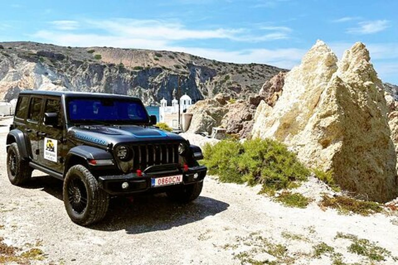Jeep Milos Day Adventure : Premium Island Highlights & BBQ