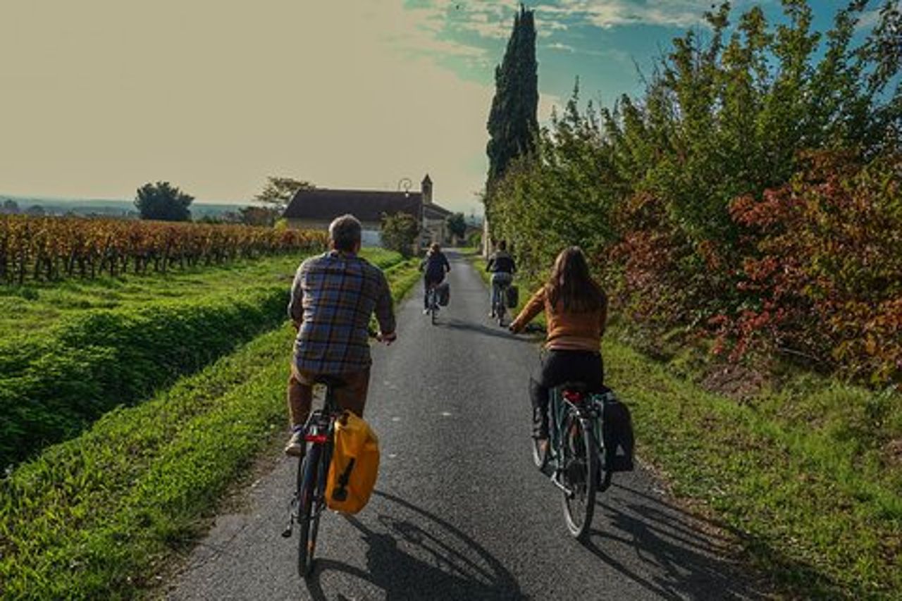 Tour del vino di Saint Emilion in E-Bike- Bordeaux Pick up and drop off