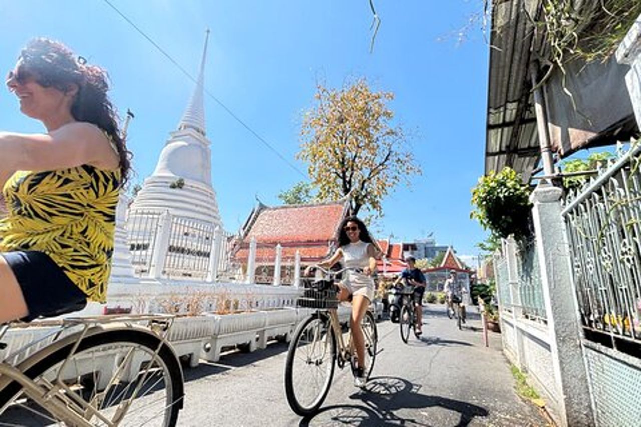 Bangkok: Tour in barca in bici e longtail con pranzo