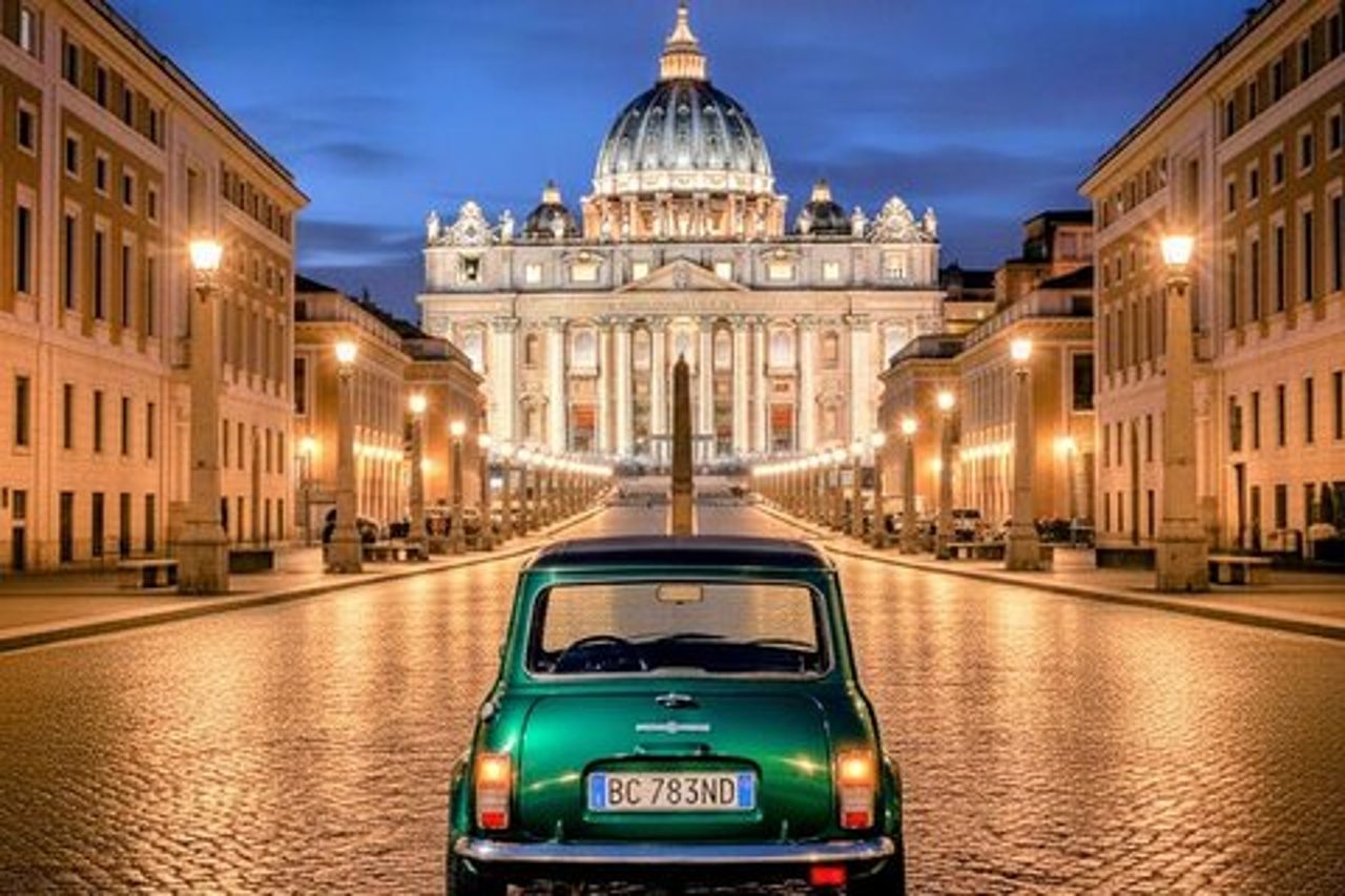 TOUR NOTTURNO PENSA IN GRANDE, GO MINI! Roma in Mini Cooper Classic Cabrio