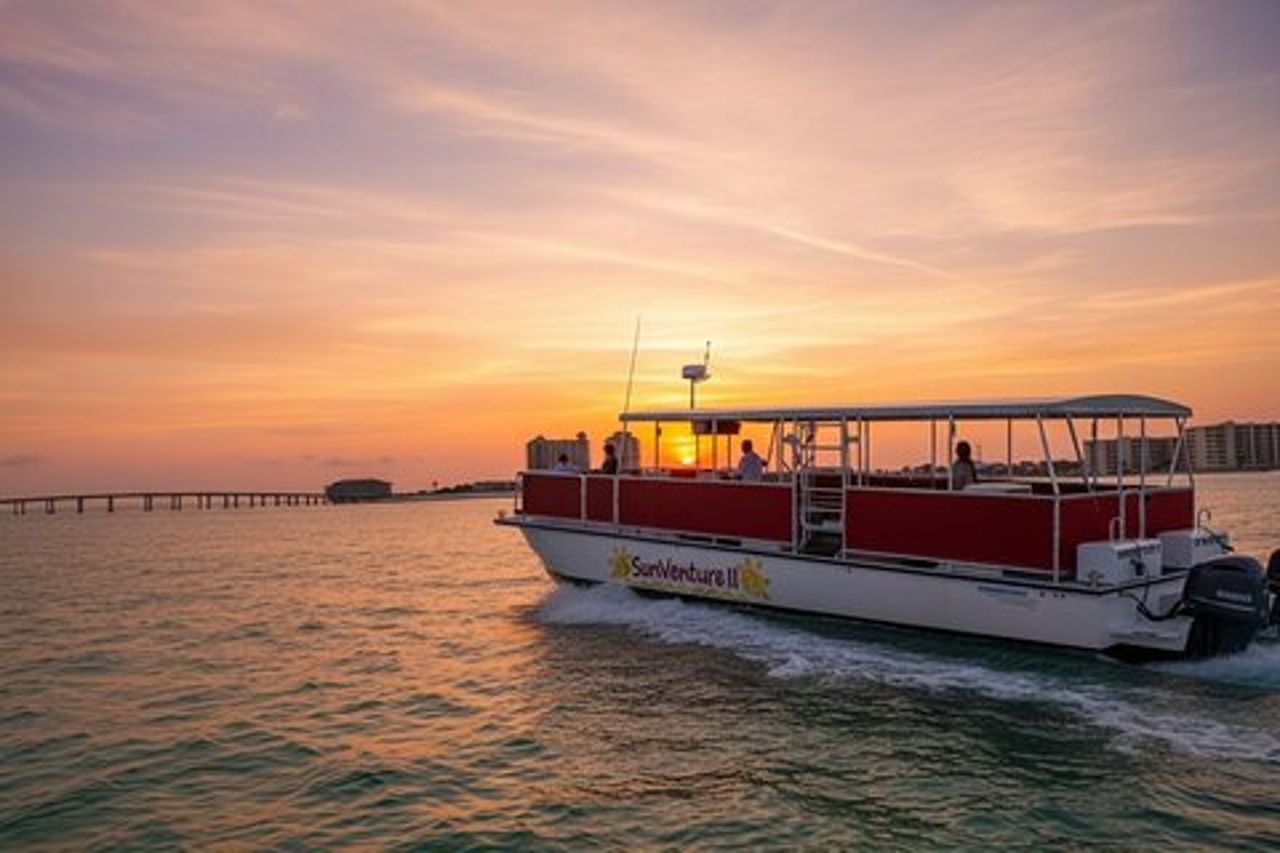 Crociera ecologica con i delfini al tramonto nel porto di Destin