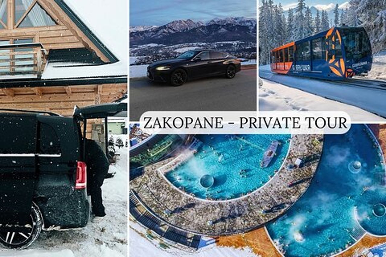 Zakopane Gita privata di un giorno da Cracovia con sorgenti termali, funivia