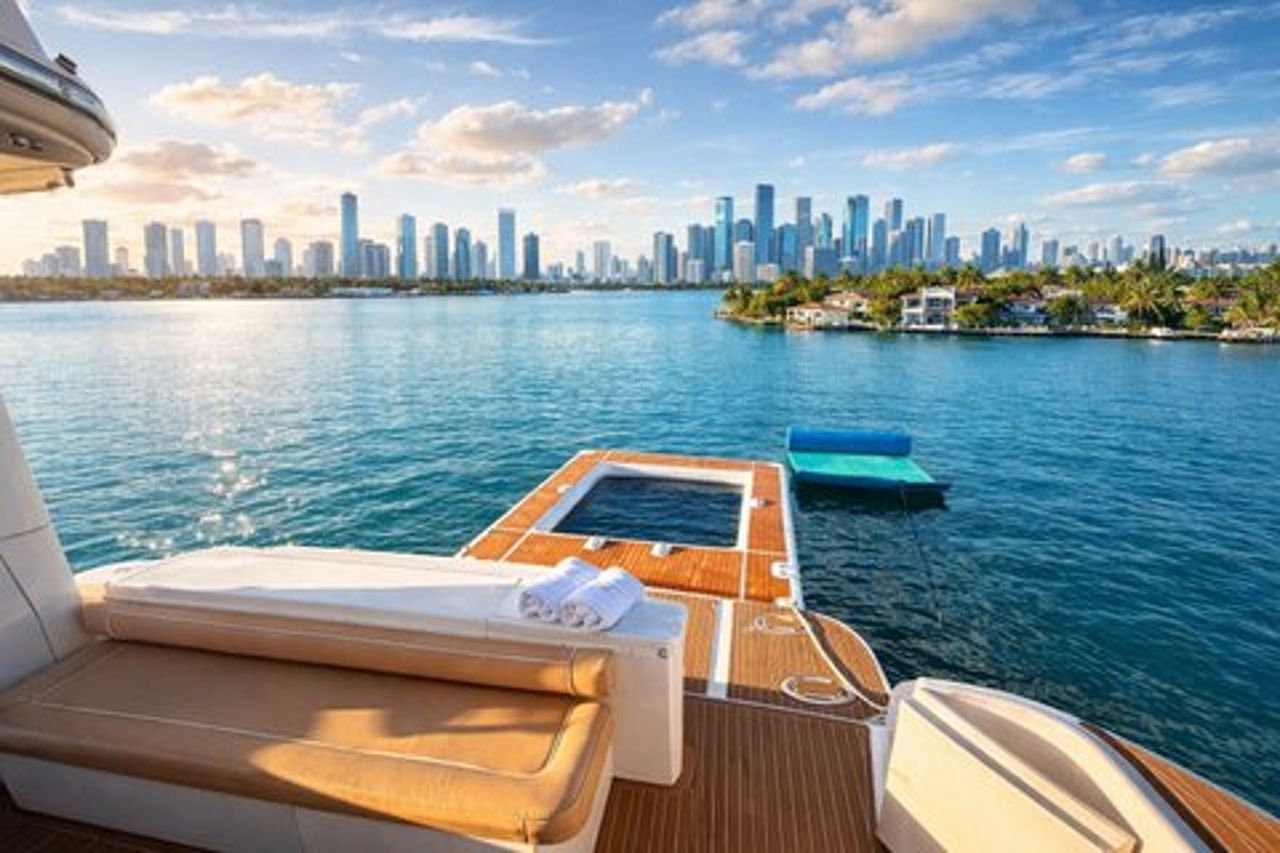 Noleggio Yacht 60 ft | + 2 Moto d'acqua gratis | Miami Beach Boat Rentals