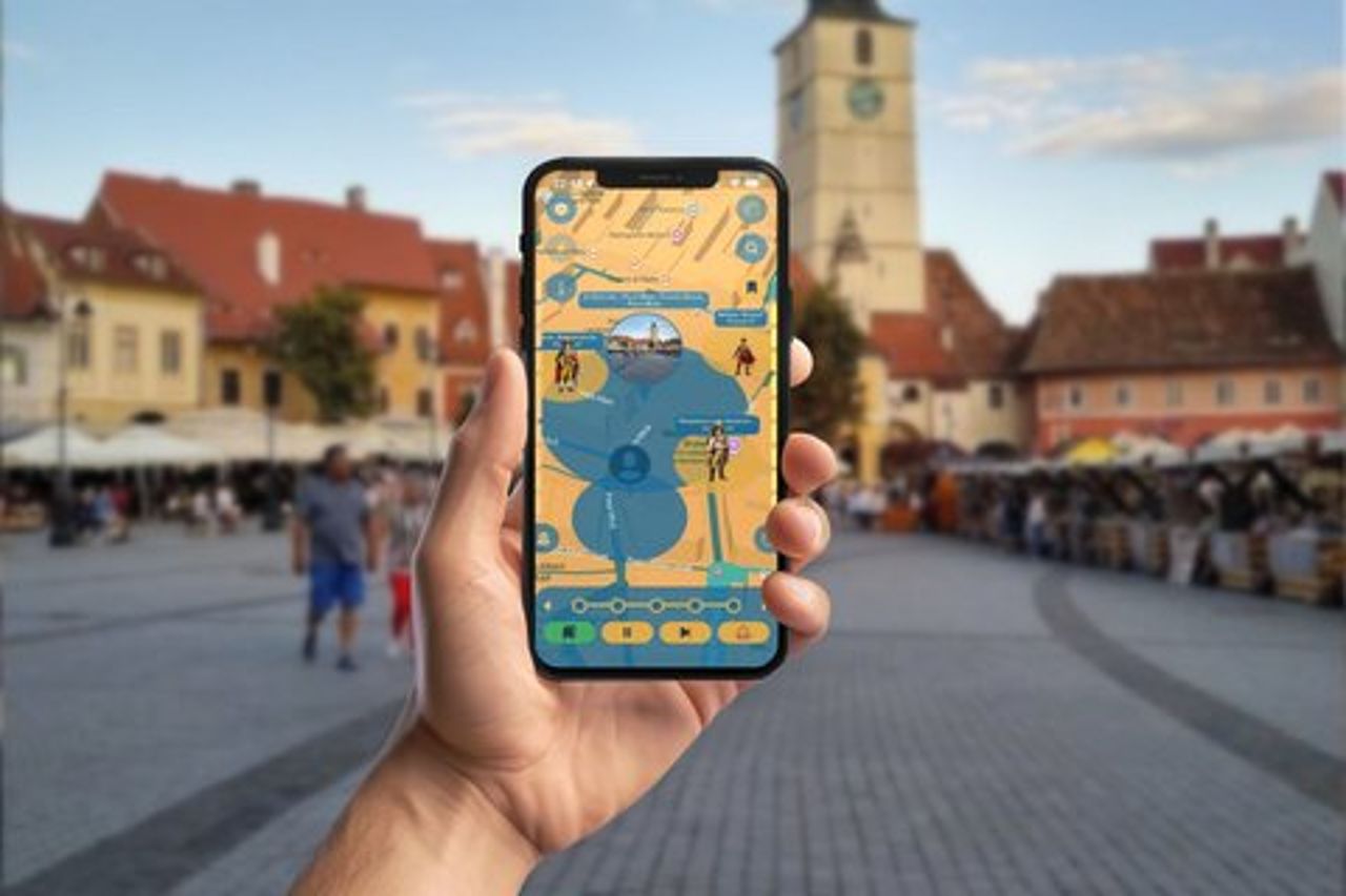Sibiu sotto gli Asburgo GPS App Walking Tour Gioco mobile