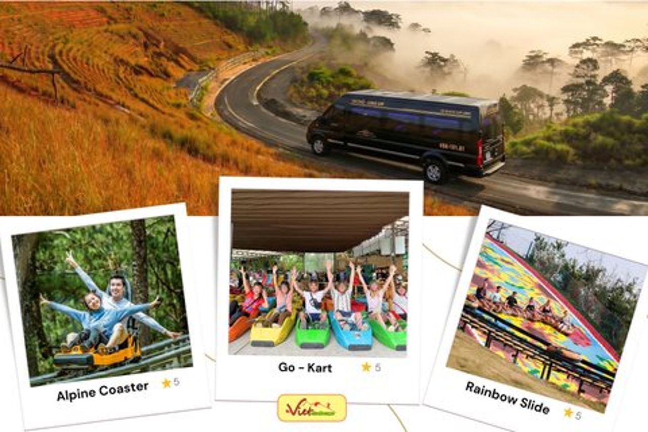 Da Nha Trang-Dalat: montagne russe, gokart e scivolo arcobaleno