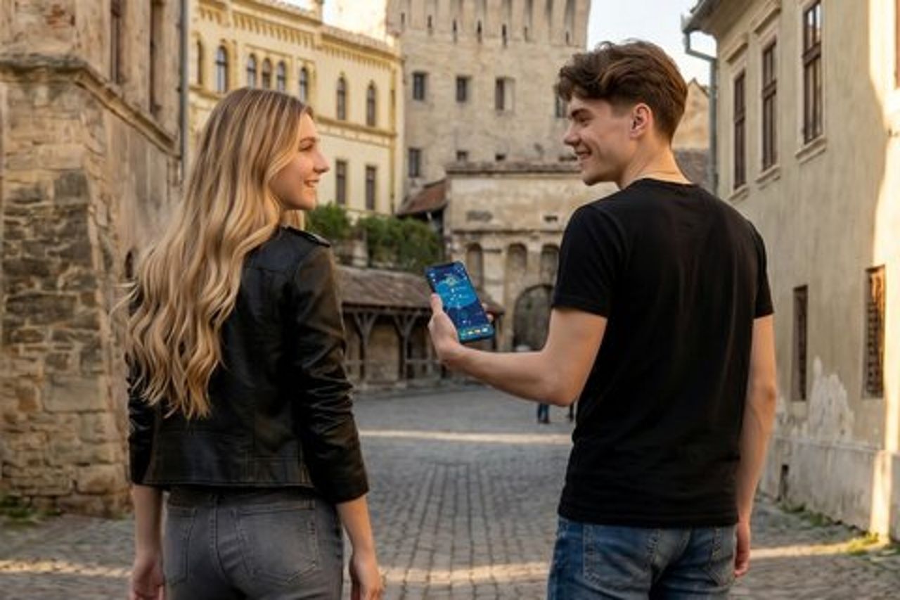 Sighișoara la cittadella sassone GPS App Walking Tour Gioco mobile