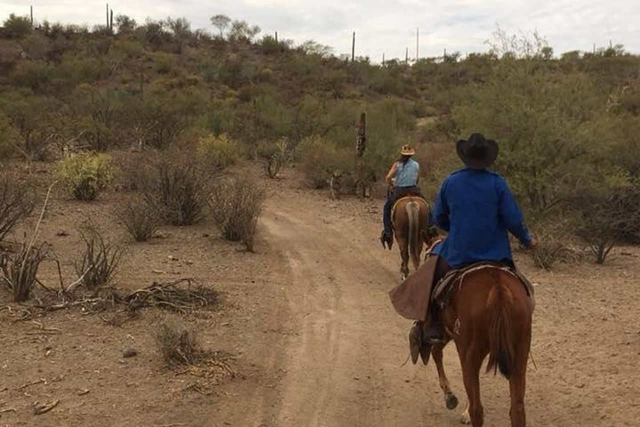 Passeggiata a cavallo e testimone del magico tramonto di Loreto, BCS