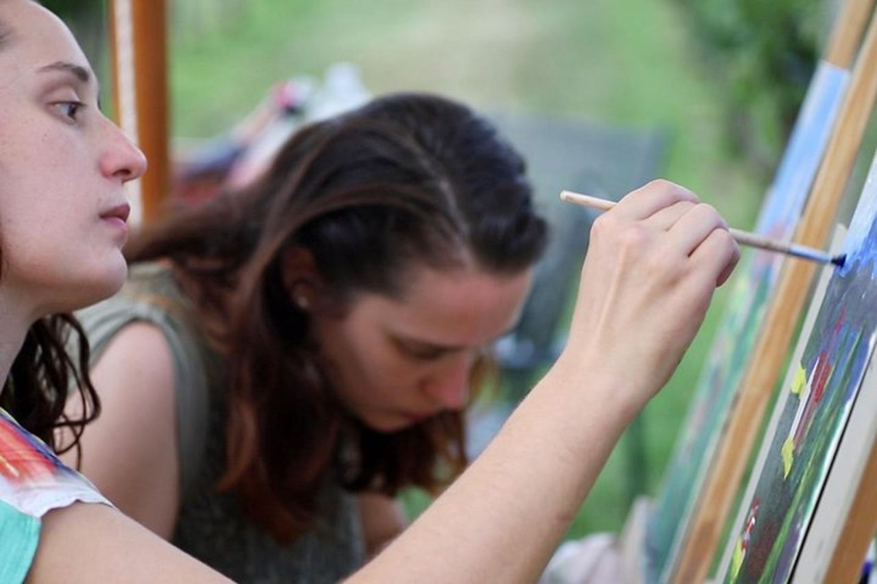 Sessione di pittura e degustazione in vigneto a Lazise — 5