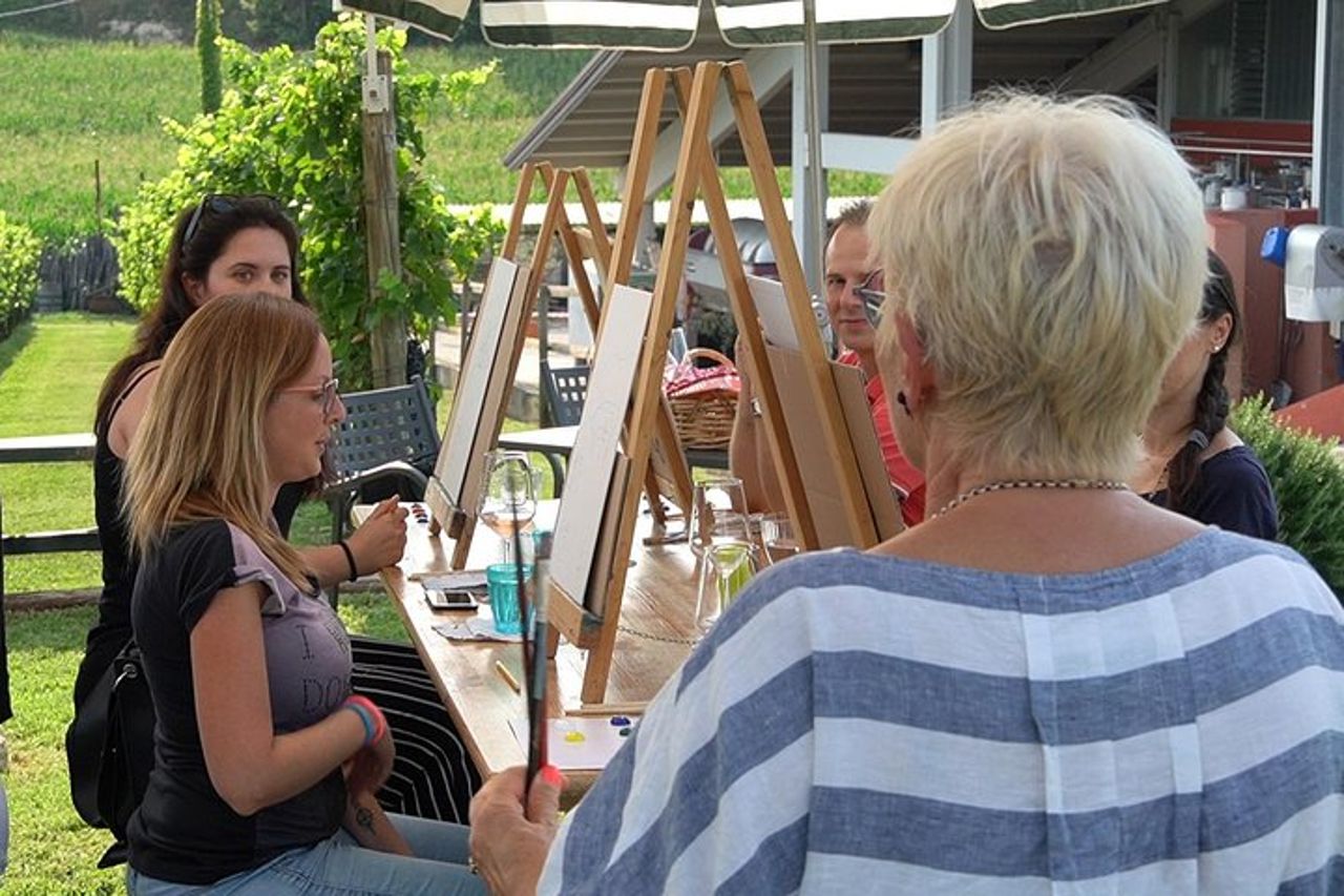 Sessione di pittura e degustazione in vigneto a Lazise — 8