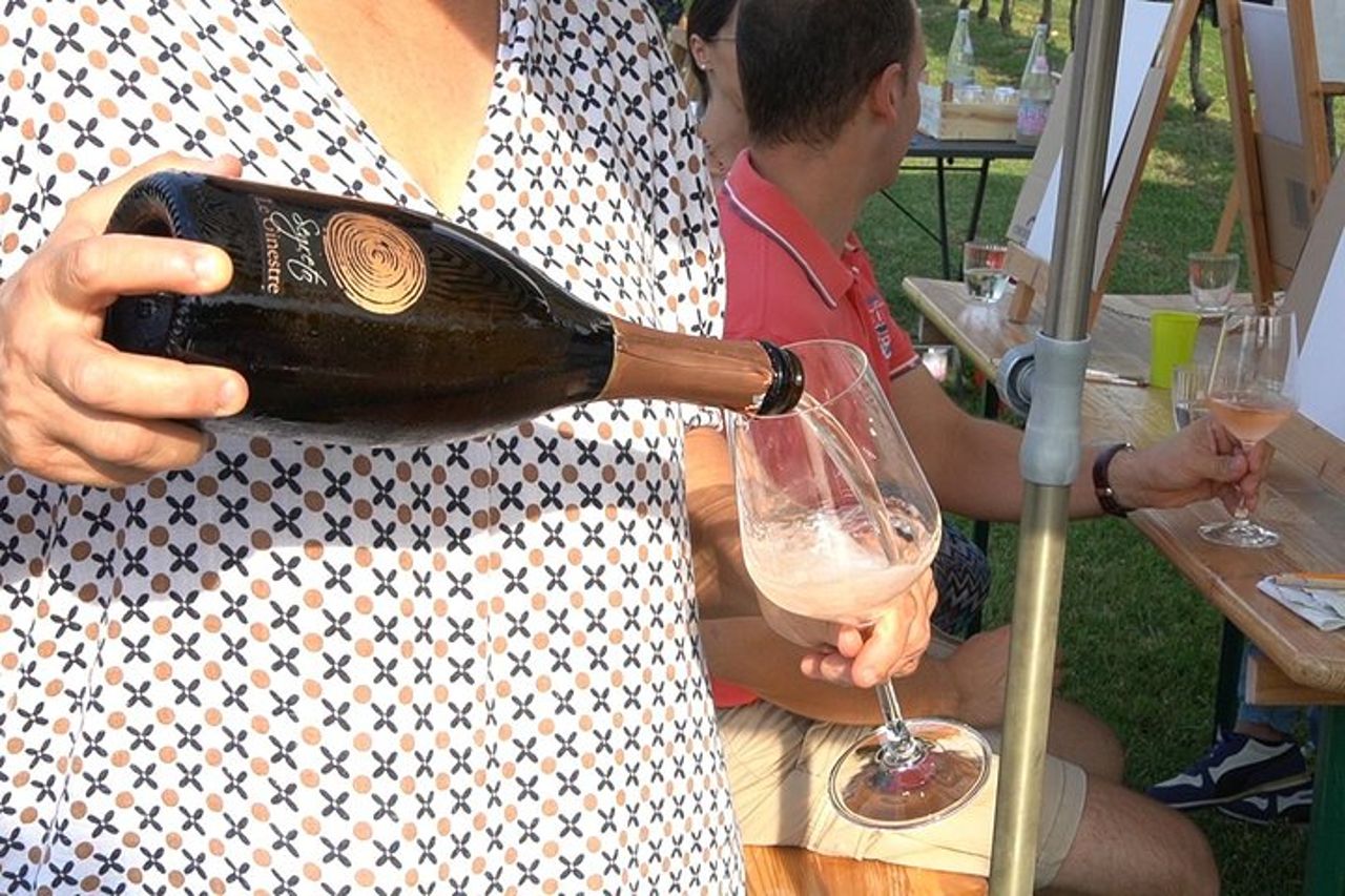 Sessione di pittura e degustazione in vigneto a Lazise — 4