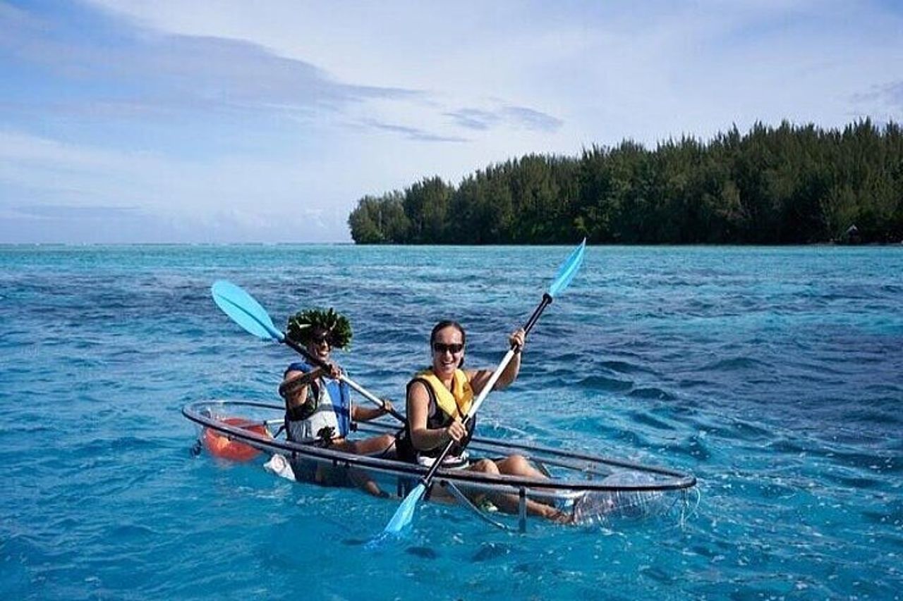 Escursione ecoguidata alla laguna di Moorea in kayak trasparente 1/2 giornata mattina — 3