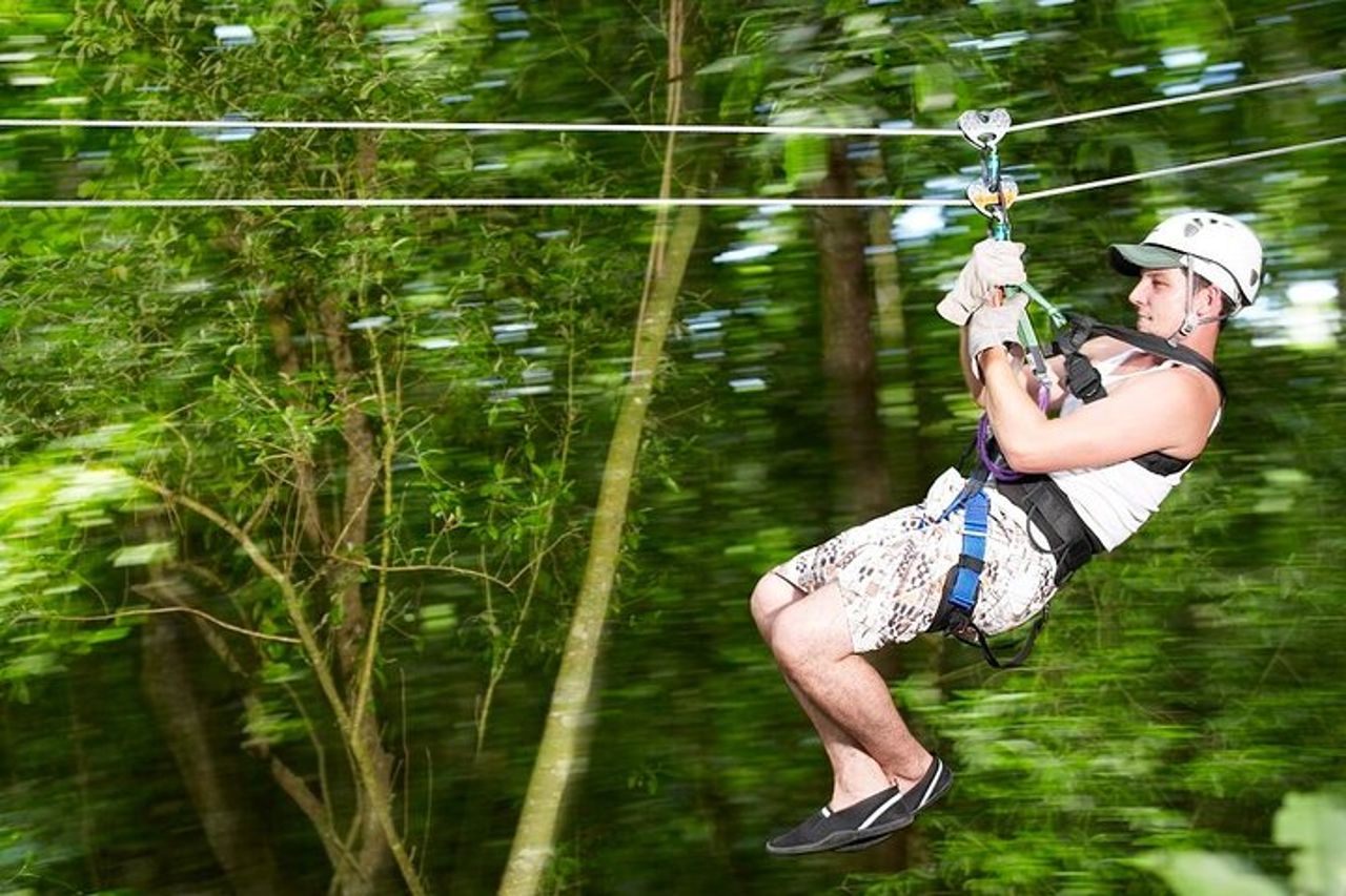 Tour guidato di Zipline Canopy e Dunn's River Falls con ingresso da Falmouth