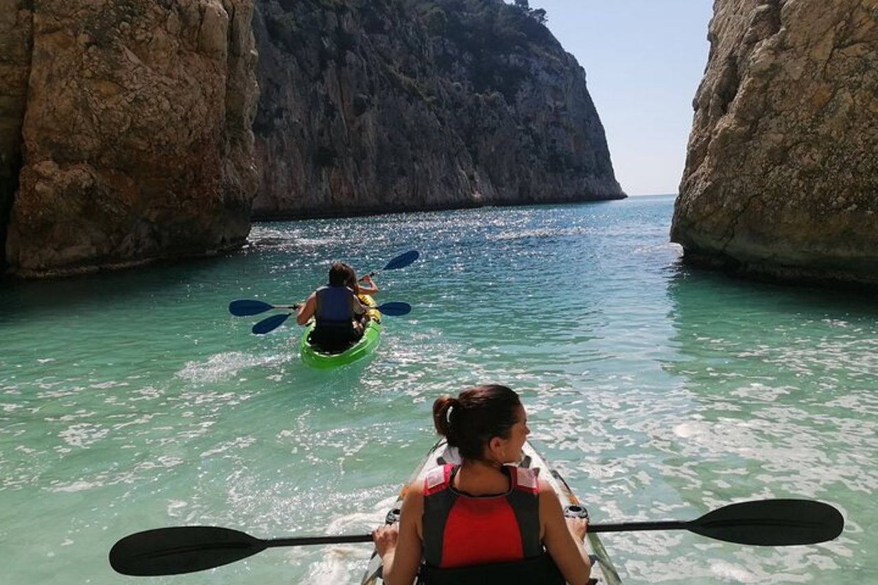 Escursione in kayak a Jávea, Cala Granadella (Snorkeling) Caló, llop marí, ambolo