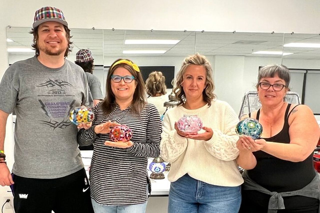 Lezioni di arte mosaica Brisbane: Workshop sulla lampada turca — 8