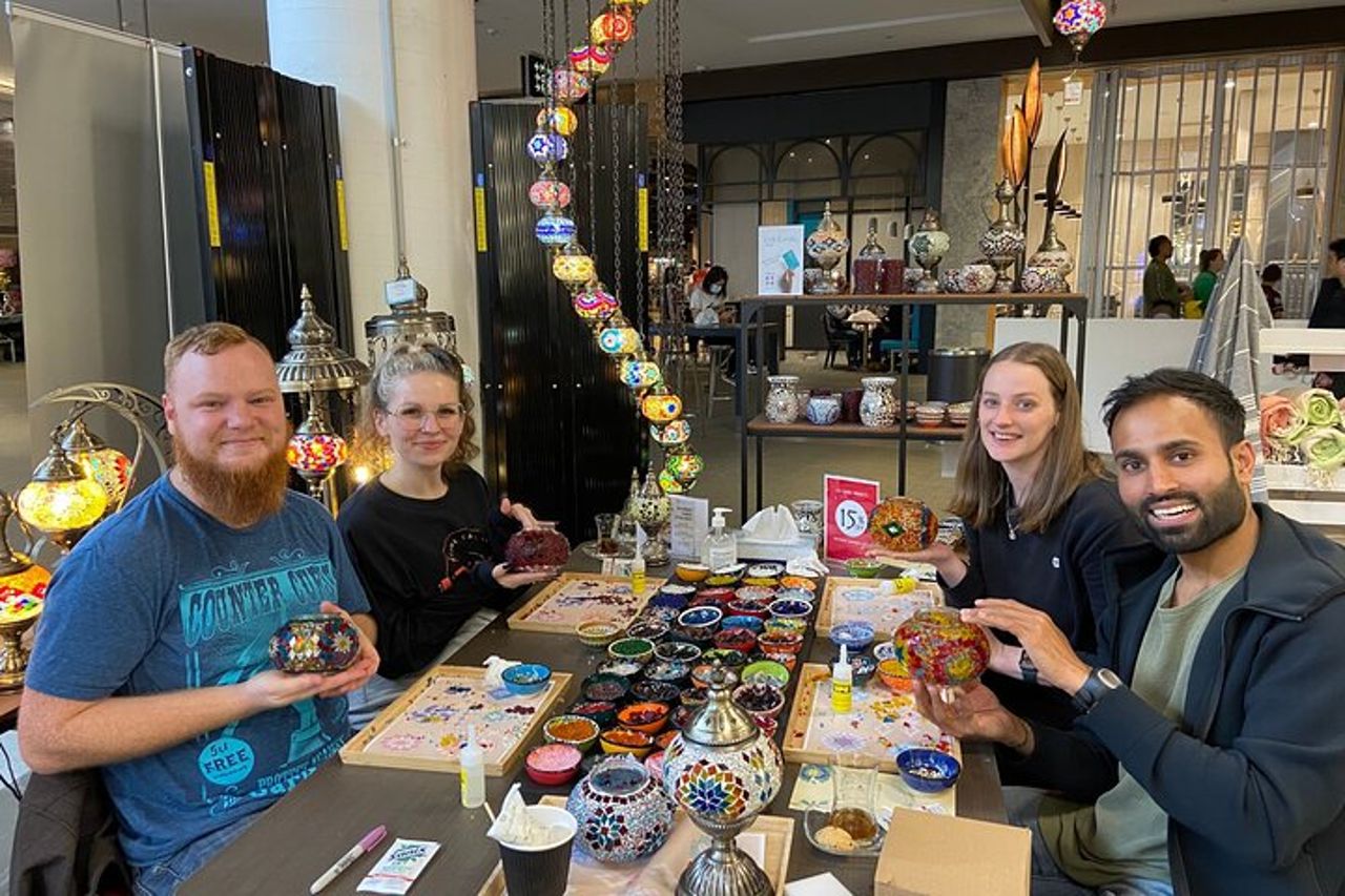 Lezioni di arte mosaica Brisbane: Workshop sulla lampada turca — 3