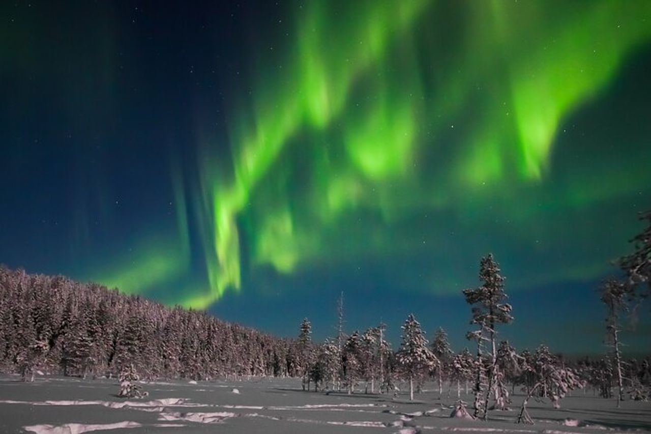 Tour fotografico di caccia all'aurora boreale a Ylläs