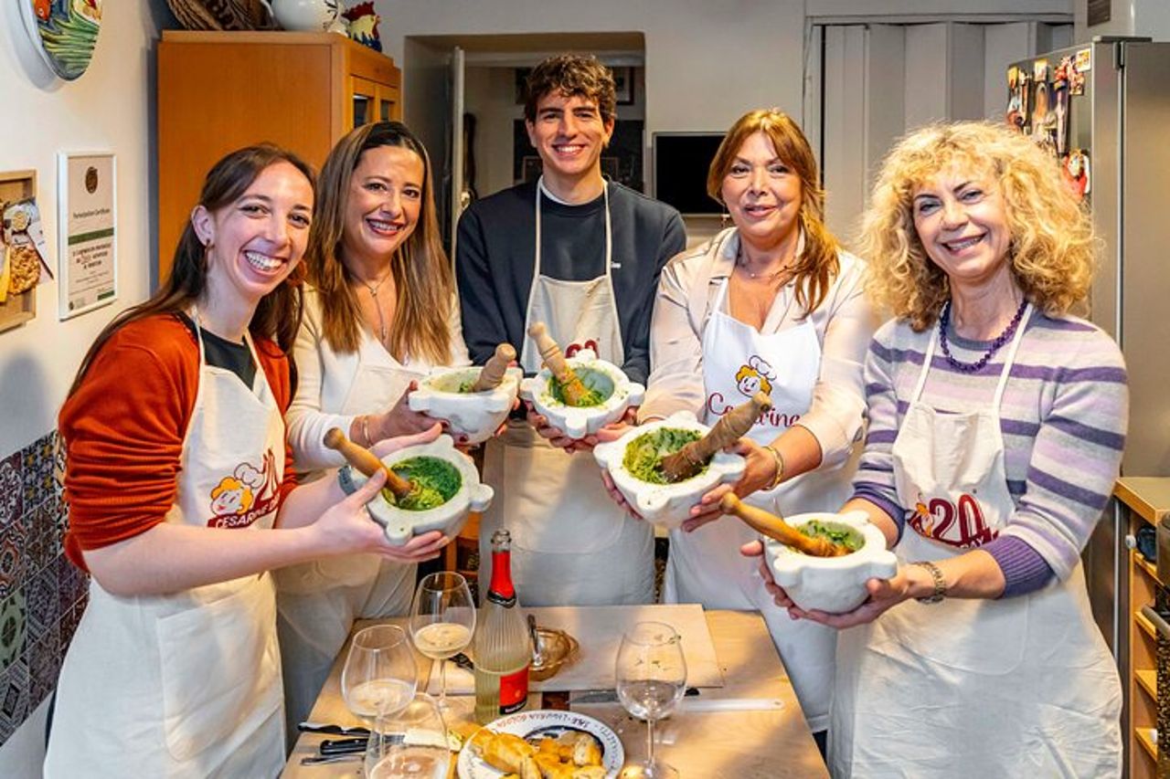 Lezione di cucina Italiana a domicilio con vista Portofino — 4