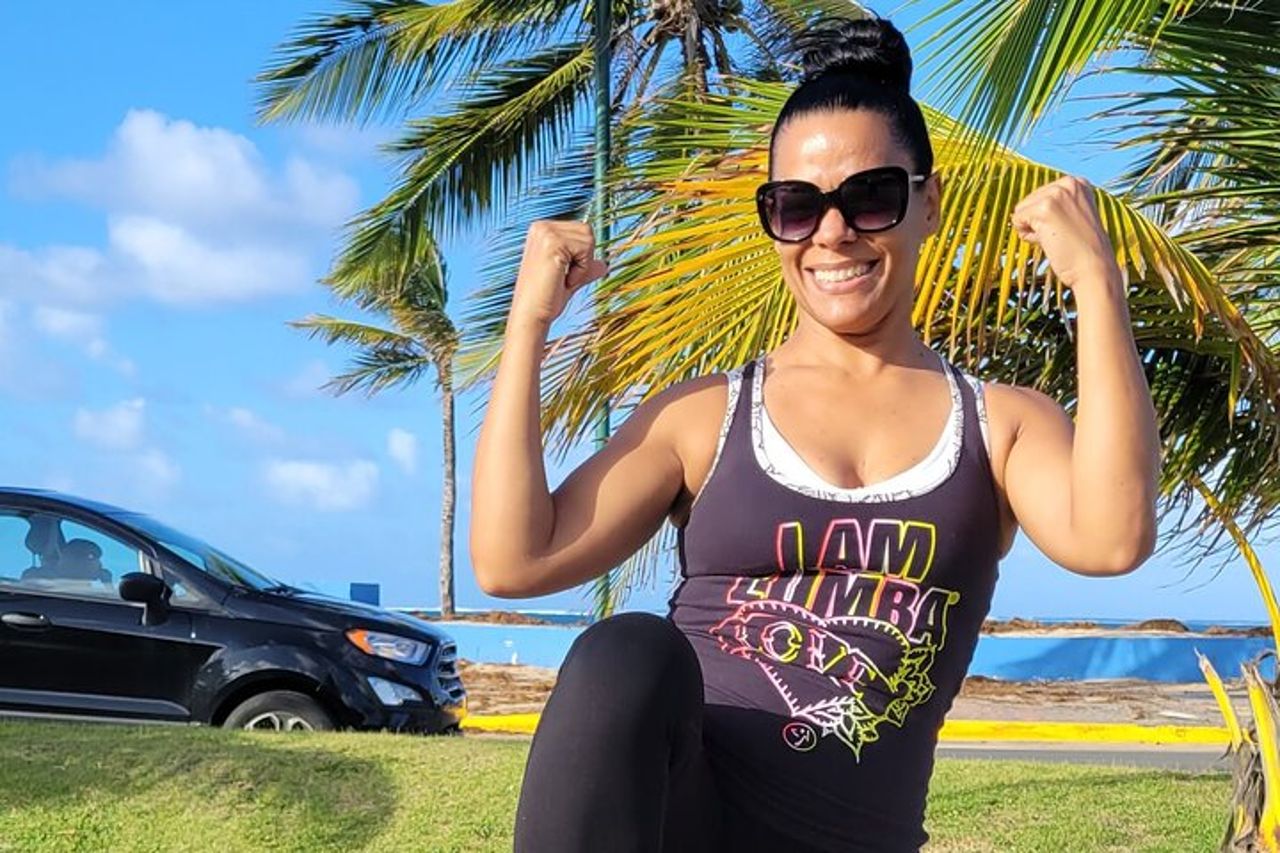 Lezione di spiaggia di zumba latina a San Juan, Porto Rico — 7