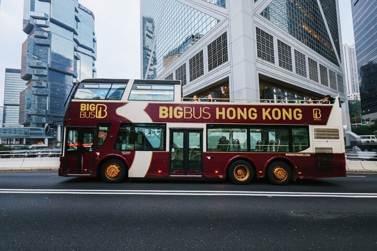 Tour in Big Bus hop-on hop-off senza tettuccio di Hong Kong — 5