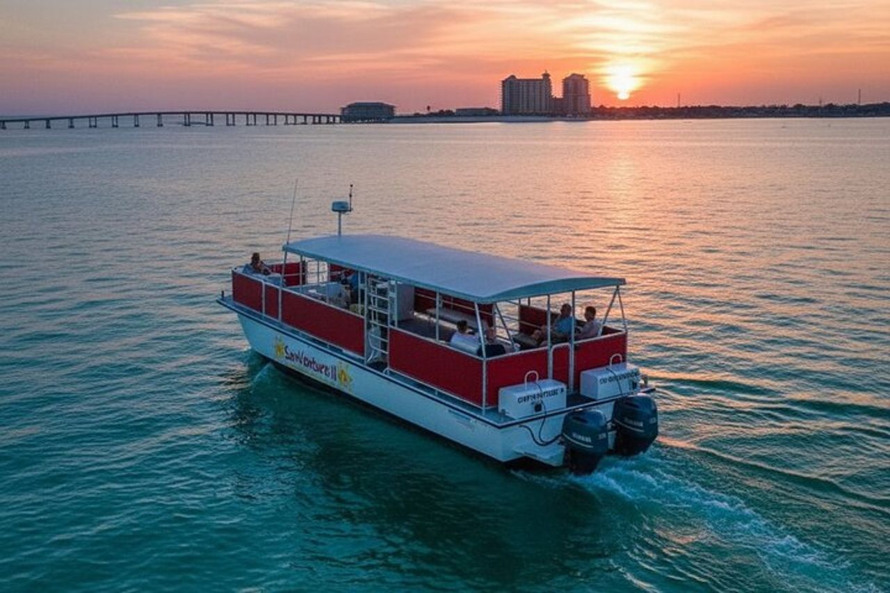 Crociera ecologica con i delfini al tramonto nel porto di Destin — 3