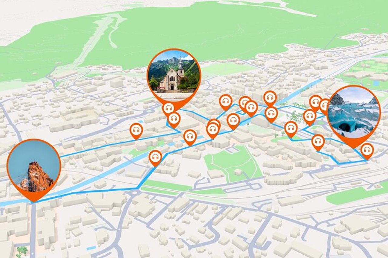 Chamonix: tour a piedi audioguidato di 1 ora e mezza con 22 commenti audio — 2