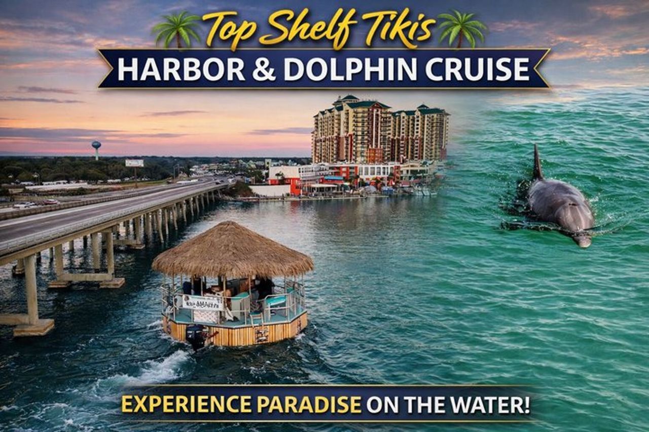 1,5 ore Tiki Boat Harbor e crociera sui delfini Destin FL