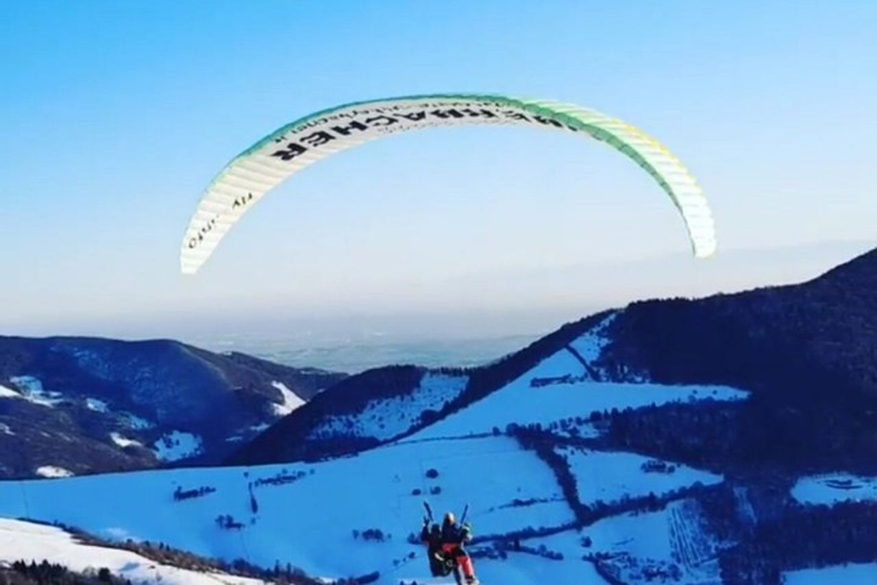 Parapendio tandem lago d'Iseo Lombardia — 5